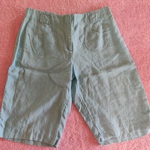 J. Jill Bermuda Mint Seafoam Green Shorts